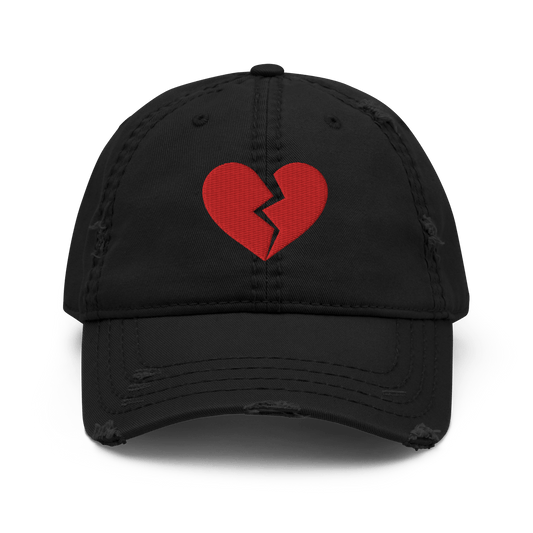 Broken Heart Distressed Dad Hat