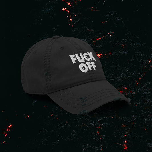 Fuck Off Distressed Cap