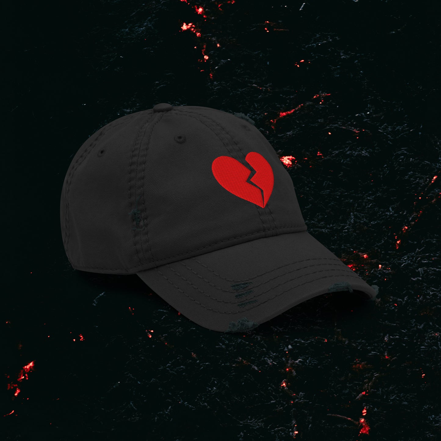 Broken Heart Distressed Dad Hat