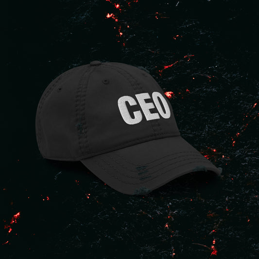 CEO Distressed Dad Hat