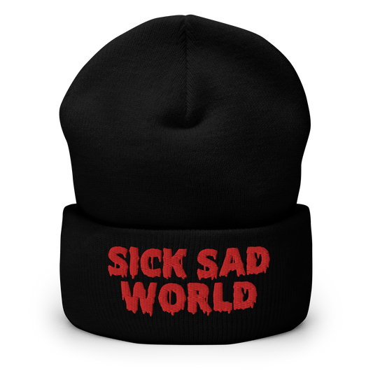 Sick Sad World Black Beanie
